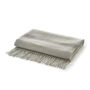 Elgin Supersoft Stripe Throw Grey With Tassels, thumbnail 2 of 3