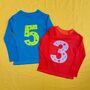 Personalised Age/Number Kids T Shirt, thumbnail 5 of 8