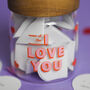 Reasons Why I Love You Glass Jar And Paper Hearts, thumbnail 3 of 9