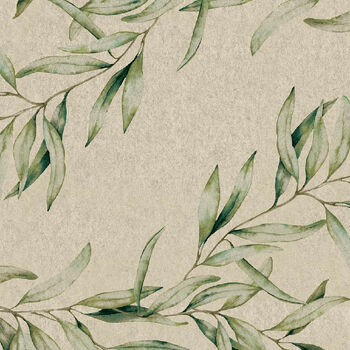 Willow Leaf Design Natural Unbleached Paper Napkins, 2 of 3