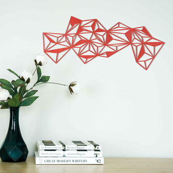 3D Polygon Panorama: Wooden Wall Art For Modern Office, 10 of 12