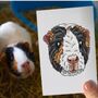 Personalised Guinea Pig Lover Portrait Face Print, thumbnail 4 of 12