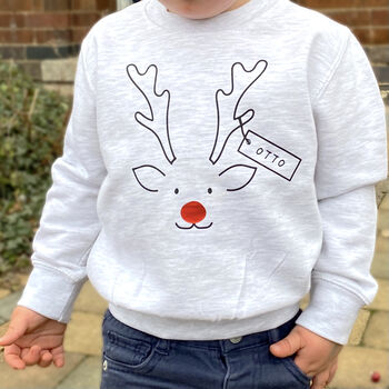 Matching Family Reindeer Christmas Jumpers, 2 of 7