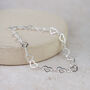 Sterling Silver Small Heart Chain Bracelet, thumbnail 1 of 4