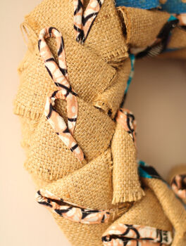 African Hessian Autumn Wreath, 2 of 6