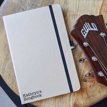 Personalised Recycled Lyrics And Poetry Notebook, 2 of 6