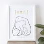 Personalised Bear Family Print, thumbnail 1 of 7