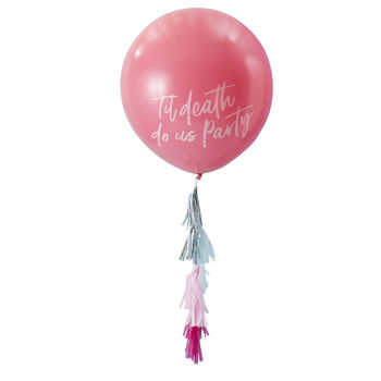 Pink Till Death Do Us Party Tassel Balloon Kit, 2 of 3