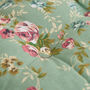 Set Of Two Green Floral Seat Cushions With Ties, thumbnail 3 of 5
