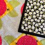 Vibrant Pink Patchwork Table Runner With Bumblebees, thumbnail 8 of 8