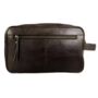 'Stanley' Men's Leather Wash Bag In Chestnut, thumbnail 3 of 8