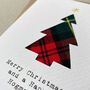 Cute Tartan Christmas Tree Scottish Christmas Card, thumbnail 2 of 3