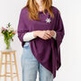 Soft Knit Poncho And Festive Magnetic Brooch Set, thumbnail 1 of 10