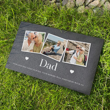 Personalised Photo Memorial Slate Grave Marker 25 X 15cm, 3 of 9