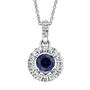 Ana Lab Grown Diamond And Sapphire Necklace, thumbnail 1 of 4