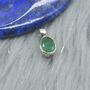 Emerald Silver Pendant Necklace: May Birthstone, thumbnail 3 of 5