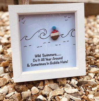 Personalised Wild Swimming Pebble Frame Mother's Day, 5 of 5