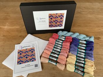 Ice Cream Bargello Tapestry Kit With 100% British Wool, 3 of 8