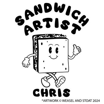Personalised Sandwich Artist Apron, 2 of 12