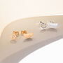 Sun And Moon Stud Earrings, thumbnail 1 of 7