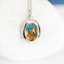 Personalised Mohave Turquoise Locket In Sterling Silver, thumbnail 2 of 12