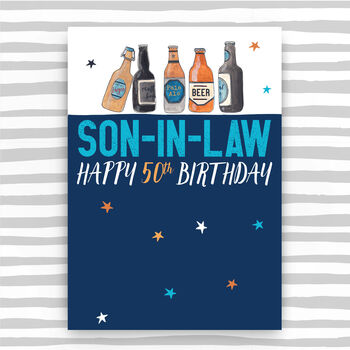 Son In Law Birthday Card Age 30 40 50, 3 of 3