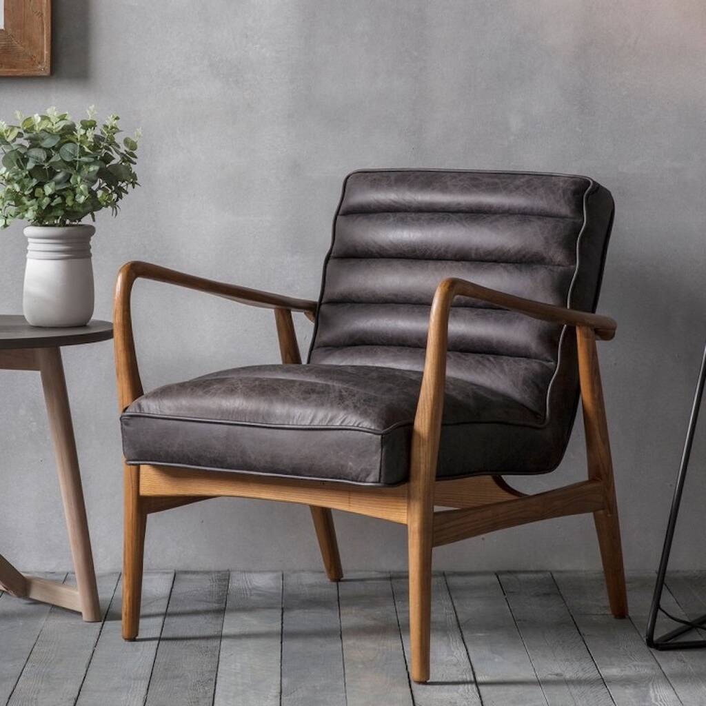 Ebony Leather Armchair