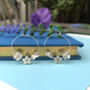 Sterling Silver Flower Wreath Hoop Earrings, thumbnail 1 of 9