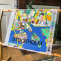 Stockholm City Map Tapestry Kit, thumbnail 1 of 5