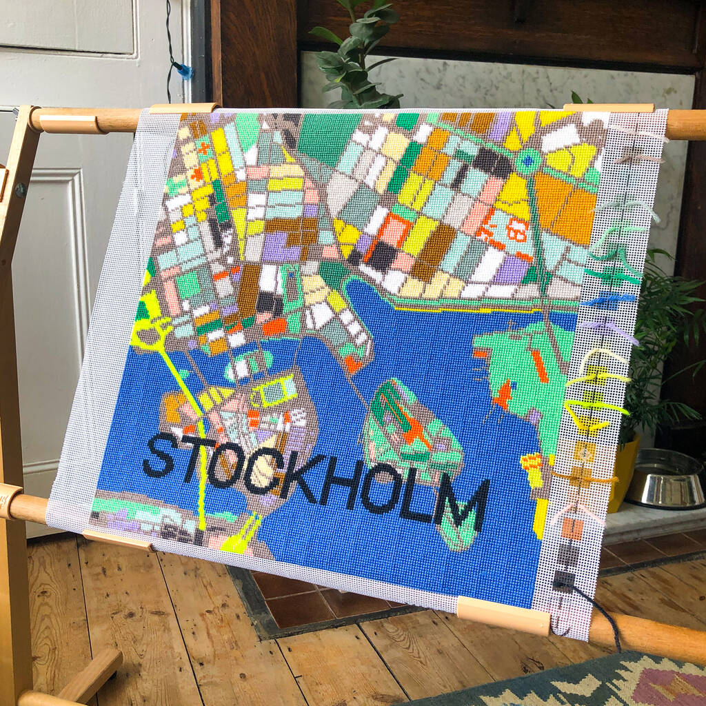 Stockholm City Map Tapestry Kit, 1 of 5