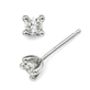 9ct White Gold Solitaire Diamond Stud Earrings*, thumbnail 2 of 6