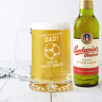 Life Is About Goals! Father's Day Beer Tankard, 2 of 5