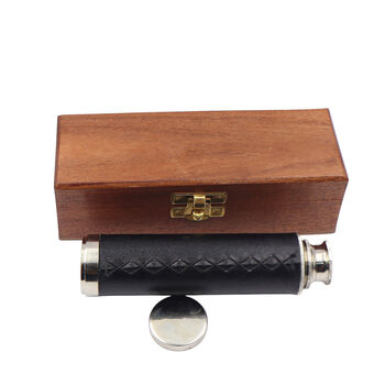 12 Inch Chrome Telescope With Wooden Box, 2 of 5