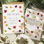 Autumn Leaves Save The Date Cards And Envelopes, thumbnail 1 of 7