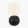 Black Terracotta Textured Ball Table Lamp, thumbnail 5 of 10