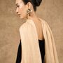 100% Mulberry Silk Scarf Champagne Gold In Gift Box, thumbnail 3 of 7