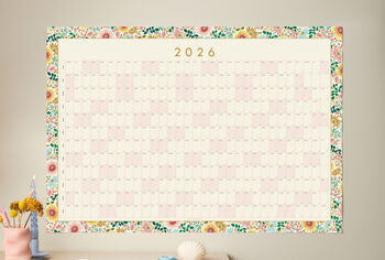 2026 Large Wall Planner | Hand Drawn Floral Design | Gift For Busy Women, 4 of 6