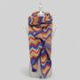 Colourful Chevron Print Wool Blend Scarf, thumbnail 1 of 6