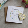 Personalised Wedding Day Floral Magnet And Card, thumbnail 4 of 5