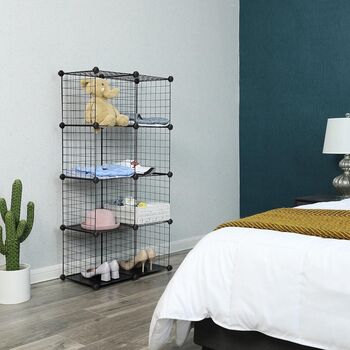 Nine Cube Wire Grid Storage Shelving Unit, 3 of 7