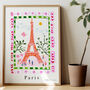 Eiffel Tower, Paris French Landmark Travel Print, thumbnail 1 of 3