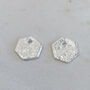 Sterling Silver Textured Hexagon Charm Hoops, thumbnail 5 of 8