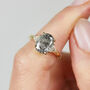 Oval Salt And Pepper Diamond Engagement Ring, thumbnail 1 of 3