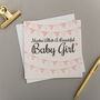 New Baby Boy Masha'allah Bunting Greetings Card, thumbnail 2 of 2