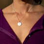 Inspire Recycled Silver Shorthand Coin Necklace, thumbnail 2 of 8