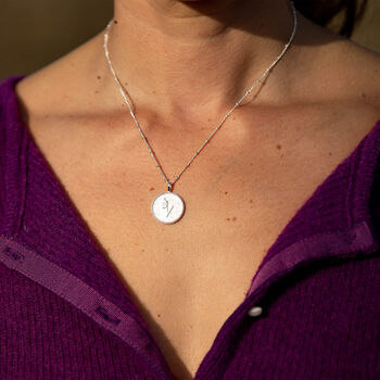 Inspire Recycled Silver Shorthand Coin Necklace, 2 of 8
