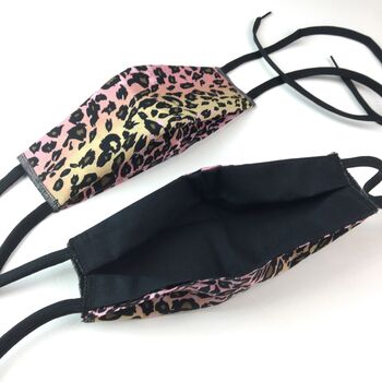 Leopard Print Reusable Face Mask Four Layers, 5 of 10