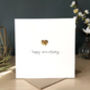 An Elegant Hand Embroidered Happy Anniversary Card, thumbnail 1 of 1