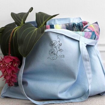 Personalised Birthday Flower Tote Bag Gift For Her, 7 of 7