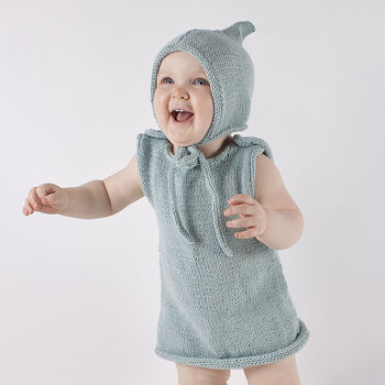 Baby Pinafore Dress Easy Knitting Kit, 3 of 6